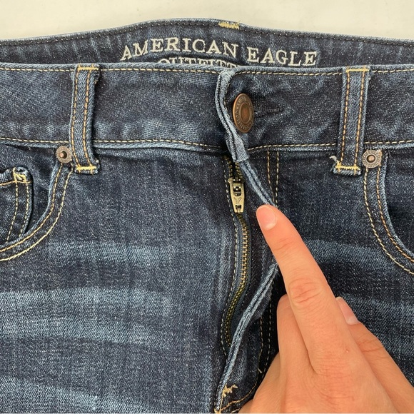 *AEO* Dark Wash Denim Mini Skirt - Picture 4 of 11